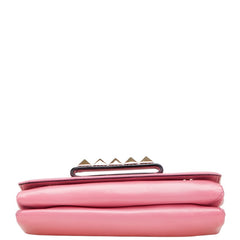 ヴァレンティノ スタッズ ショルダーバッグ ピンク レザー レディース VALENTINO 【中古】