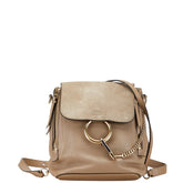 クロエ フェイ リュック バックパック ショルダーパック 2WAY ベージュ レザー スウェード レディース Chloe 【中古】