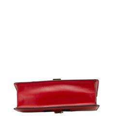 グッチ シルヴィ ショルダーバッグ 421882 レッド ネイビー レザー レディース GUCCI 【中古】