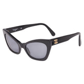 シャネル ココマーク サングラス キャッツアイ 01943 ブラック プラスチック レディース CHANEL 【中古】