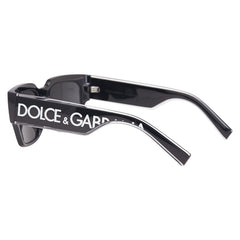 ドルチェアンドガッバーナ ロゴ サングラス スクエア DG6184 501/87 ブラック プラスチック レディース DOLCE&GABBANA 【中古】