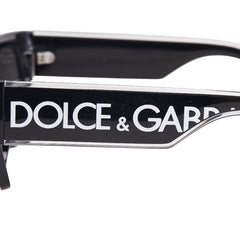 ドルチェアンドガッバーナ ロゴ サングラス スクエア DG6184 501/87 ブラック プラスチック レディース DOLCE&GABBANA 【中古】
