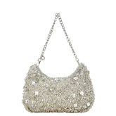 アンテプリマ フィオリトゥーラ ワイヤーバッグ チェーン ワンショルダーバッグ ハンドバッグ シルバー PVC レザー ビーズ レディース ANTEPRIMA 【中古】