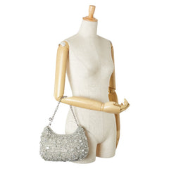 アンテプリマ フィオリトゥーラ ワイヤーバッグ チェーン ワンショルダーバッグ ハンドバッグ シルバー PVC レザー ビーズ レディース ANTEPRIMA 【中古】