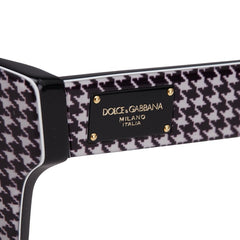 ドルチェアンドガッバーナ 千鳥格子 サングラス DG4286-F 379/87 ホワイト ブラック プラスチック レディース DOLCE&GABBANA 【中古】