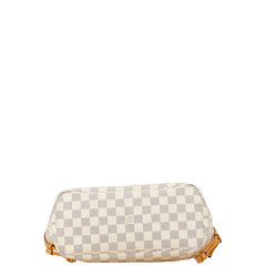 ルイ ヴィトン ダミエ アズール ネヴァーフルPM トートバッグ N51110 ホワイト PVC レザー レディース LOUIS VUITTON 【中古】