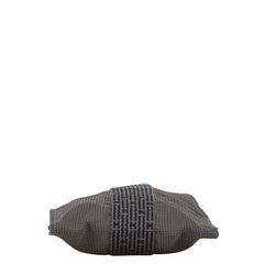 エルメス エールライン 斜め掛け ショルダーバッグ ポシェット グレー ブラック キャンバス レディース HERMES 【中古】