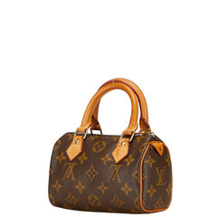 ルイ ヴィトン モノグラム ミニ スピーディ ハンドバッグ ショルダーバッグ 2WAY M41534 ブラウン PVC レザー レディース LOUIS VUITTON 【中古】
