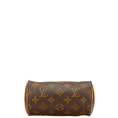 ルイ ヴィトン モノグラム ミニ スピーディ ハンドバッグ ショルダーバッグ 2WAY M41534 ブラウン PVC レザー レディース LOUIS VUITTON 【中古】