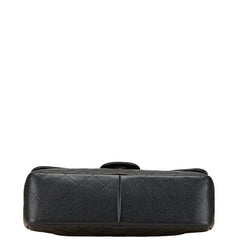 シャネル ココマーク マトラッセ30 ダブルフラップ チェーン ショルダーバッグ ブラック キャビアスキン レディース CHANEL 【中古】