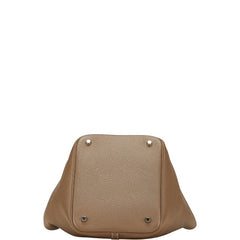 エルメス ピコタンロックMM ハンドバッグ エトゥープ ブラウン トリヨンクレマンス レディース HERMES 【中古】