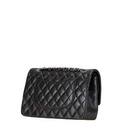 シャネル マトラッセ25 ダブルフラップ ココマーク チェーン ショルダーバッグ ブラック ラムスキン レディース CHANEL 【中古】
