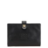ロエベ アナグラム クラッチバッグ セカンドバッグ ブラック レザー レディース LOEWE 【中古】