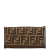 フェンディ ズッカ 長財布 30851 ブラウン キャンバス レザー レディース FENDI 【中古】