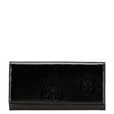 カルティエ ハッピーバースデー 長財布 ブラック エナメル レディース CARTIER 【中古】