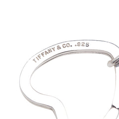ティファニー オープンハート チャーム キーリング キーホルダー シルバー SV925 シルバー レディース TIFFANY&Co. 【中古】