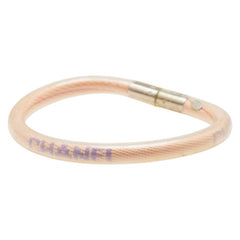 シャネル スポーツライン ロゴ ブレスレット ピンク クリア ビニール レディース CHANEL 【中古】