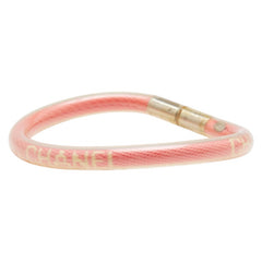 シャネル スポーツライン ロゴ ブレスレット ピンク クリア ビニール レディース CHANEL 【中古】