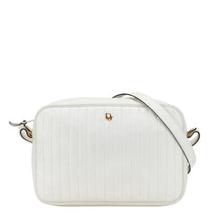 ディオール 斜め掛け ショルダーバッグ ホワイト レザー レディース Dior 【中古】