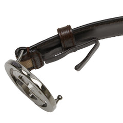 グッチ GGキャンバス ベルト サイズ:80 32 114874 ブラウン ベージュ レザー キャンバス レディース GUCCI 【中古】