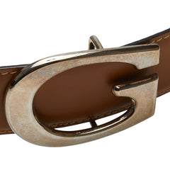 グッチ ベルト サイズ:75 30 036 1406 0956 ブラウン レザー レディース GUCCI 【中古】