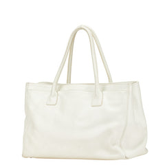 シャネル 2.55 エグゼクティブ ハンドバッグ トートバッグ ホワイト レザー レディース CHANEL 【中古】