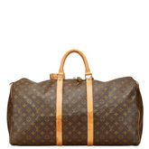 ルイ ヴィトン モノグラム キーポル55 ボストンバッグ トラベルバッグ 旅行用バッグ M41424 ブラウン PVC レザー レディース LOUIS VUITTON 【中古】