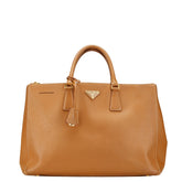 プラダ サフィアーノ ガレリア ラージ ハンドバッグ BN1295 ブラウン キャメル レザー レディース PRADA 【中古】