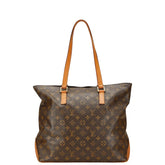 ルイ ヴィトン モノグラム カバメゾ トートバッグ ショルダーバッグ M51151 ブラウン PVC レザー レディース LOUIS VUITTON 【中古】