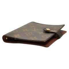 ルイ ヴィトン モノグラム アジェンダPM 手帳カバー R20005 ブラウン PVC レザー レディース LOUIS VUITTON 【中古】