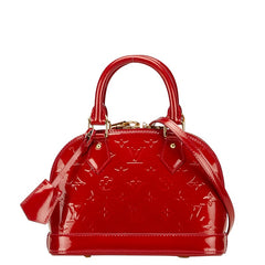 ルイ ヴィトン モノグラム ヴェルニ アルマBB ハンドバッグ ショルダーバッグ 2WAY M90174 スリーズ レッド パテントレザー レディース LOUIS VUITTON 【中古】