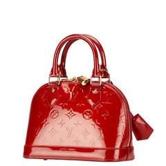 ルイ ヴィトン モノグラム ヴェルニ アルマBB ハンドバッグ ショルダーバッグ 2WAY M90174 スリーズ レッド パテントレザー レディース LOUIS VUITTON 【中古】