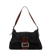 フェンディ マンマバケット ワンショルダーバッグ ハンドバッグ 26325 ブラック ブラウン スウェード レザー レディース FENDI 【中古】