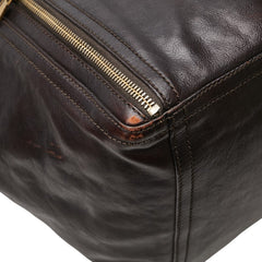 サンローラン リヴゴーシュ ダウンタウン トートバッグ 175884 ダークブラウン レザー レディース SAINT LAURENT 【中古】