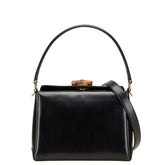 グッチ バンブー ハンドバッグ ショルダーバッグ 2WAY 000 406 0175 ブラック レザー レディース GUCCI 【中古】