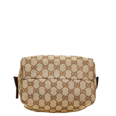 グッチ GGキャンバス ハンドバッグ 124542 ベージュ ブラウン キャンバス レザー レディース GUCCI 【中古】