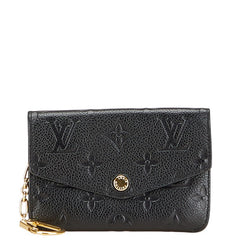 ルイ ヴィトン モノグラム アンプラント ポシェット クレ コインケース M60633 ブラック レザー レディース LOUIS VUITTON 【中古】