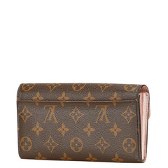 ルイ ヴィトン モノグラム ポルトフォイユ サラ 長財布 M62235 ローズ バレリーヌ ブラウン PVC レディース LOUIS VUITTON 【中古】