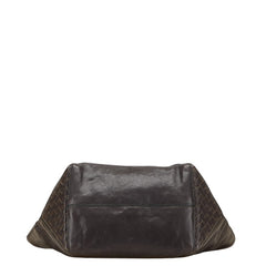 ボッテガヴェネタ イントレチャート ハンドバッグ トートバッグ ブラウン レザー レディース BOTTEGAVENETA 【中古】