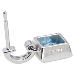 K18WG ホワイトゴールド ブルートパーズ2.56ct ダイヤ0.04ct ピアス レディース 【中古】