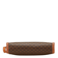 セリーヌ マカダム クラッチバッグ セカンドバッグ ブラウン PVC レザー レディース CELINE 【中古】