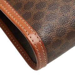 セリーヌ マカダム クラッチバッグ セカンドバッグ ブラウン PVC レザー レディース CELINE 【中古】