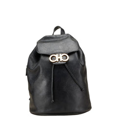 サルヴァトーレフェラガモ ガンチーニ リュック バックパック BV-216148 ブラック レザー レディース Salvatore Ferragamo 【中古】