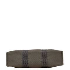 エルメス エールラインMM トートバッグ グレー キャンバス レディース HERMES 【中古】