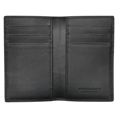 ボッテガヴェネタ マキシイントレチャート カセット カードケース パスケース ブラック レザー レディース BOTTEGAVENETA 【中古】