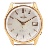 セイコー セイコーマチックR 30石 腕時計 8305-0020 自動巻き ゴールド文字盤 メッキ レディース SEIKO 【中古】