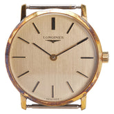 ロンジン ラウンド 腕時計 L847.3 手巻き ゴールド文字盤 ステンレススチール メッキ レディース LONGINES 【中古】