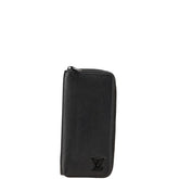 ルイ ヴィトン アエログラム ジッピーウォレット ヴェルティカル ラウンドファスナー 長財布 M81743 ノワール ブラック レザー メンズ LOUIS VUITTON 【中古】