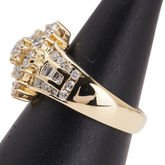 K18YG イエローゴールド ダイヤ1.37ct リング 指輪 レディース 11号 【中古】