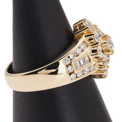 K18YG イエローゴールド ダイヤ1.37ct リング 指輪 レディース 11号 【中古】